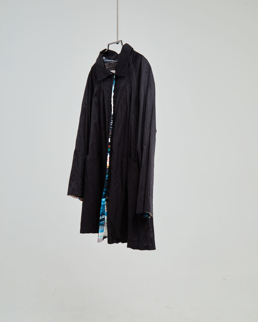 Impermeabile Reversibile Double-Colour Oversized